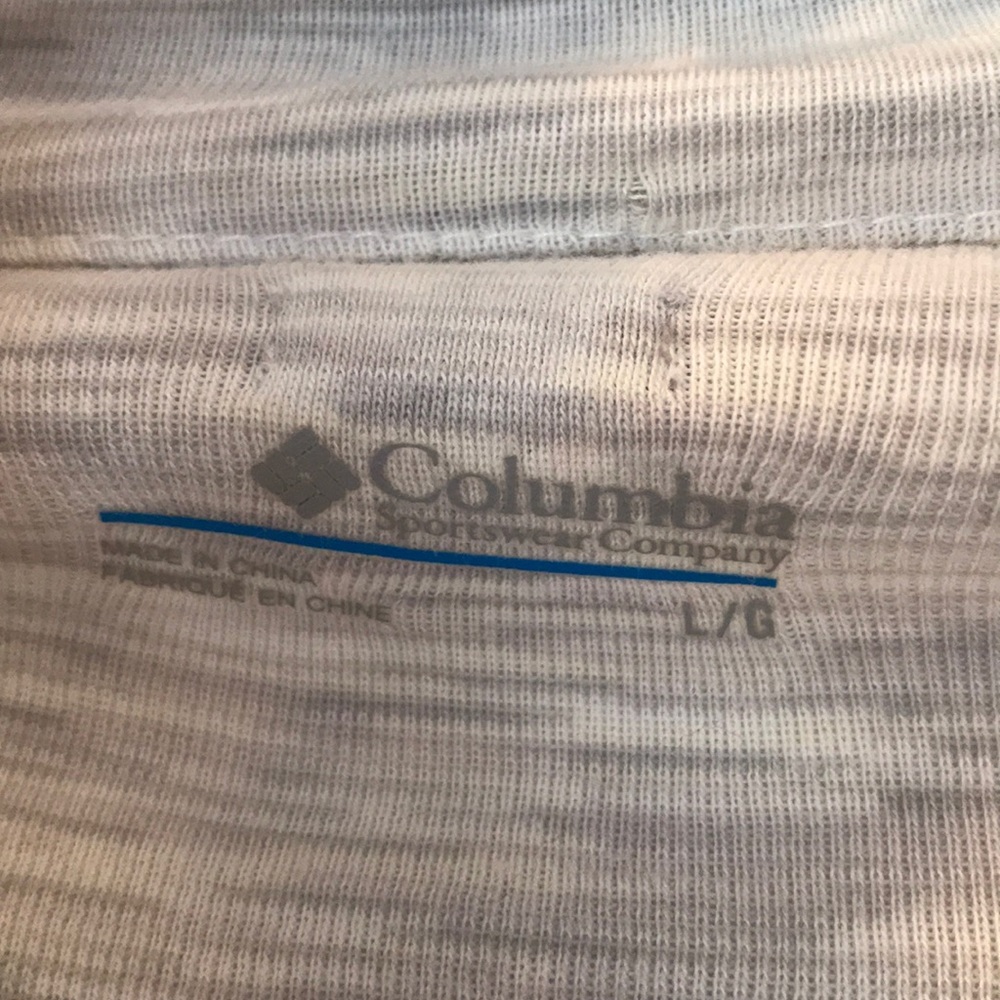 ☁️Columbia Women’s Quarter Zip Gray White Heather Long Sleeve Top - Size Large - Picture 4 of 13
